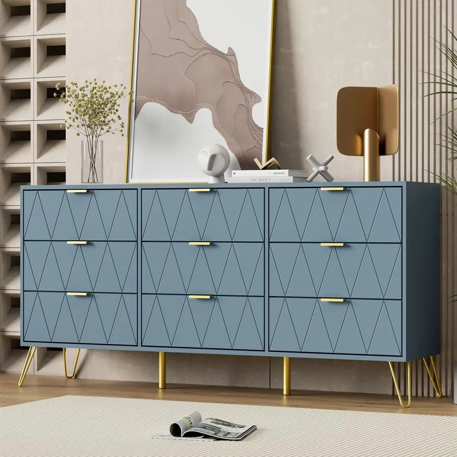 9-Drawer Wood Dresser 4