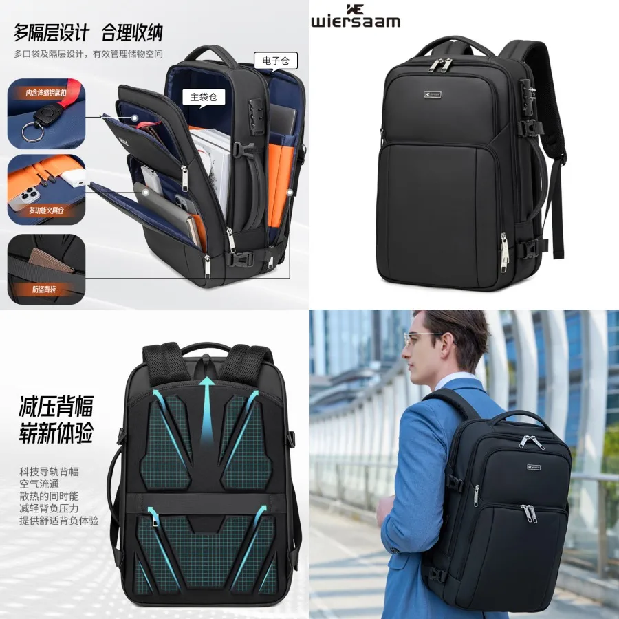 

【New style】New high-end business backpack men's high-end waterproof backpack large-capacity business trip multifunctional anti-