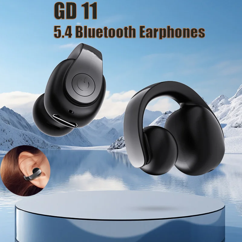 5.4 Bluetooth TWS Clip on Headphone Wireless Earphone with HiFi Stereo & Noise Reduction Headset 2026 New