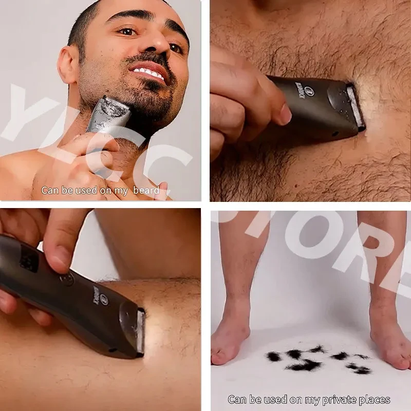 Intimate Pubic Hair Removal for Men Electric Groin Trimmer Male Shaver for Sensitive Areas Waterproof Safety Razor Body Hair