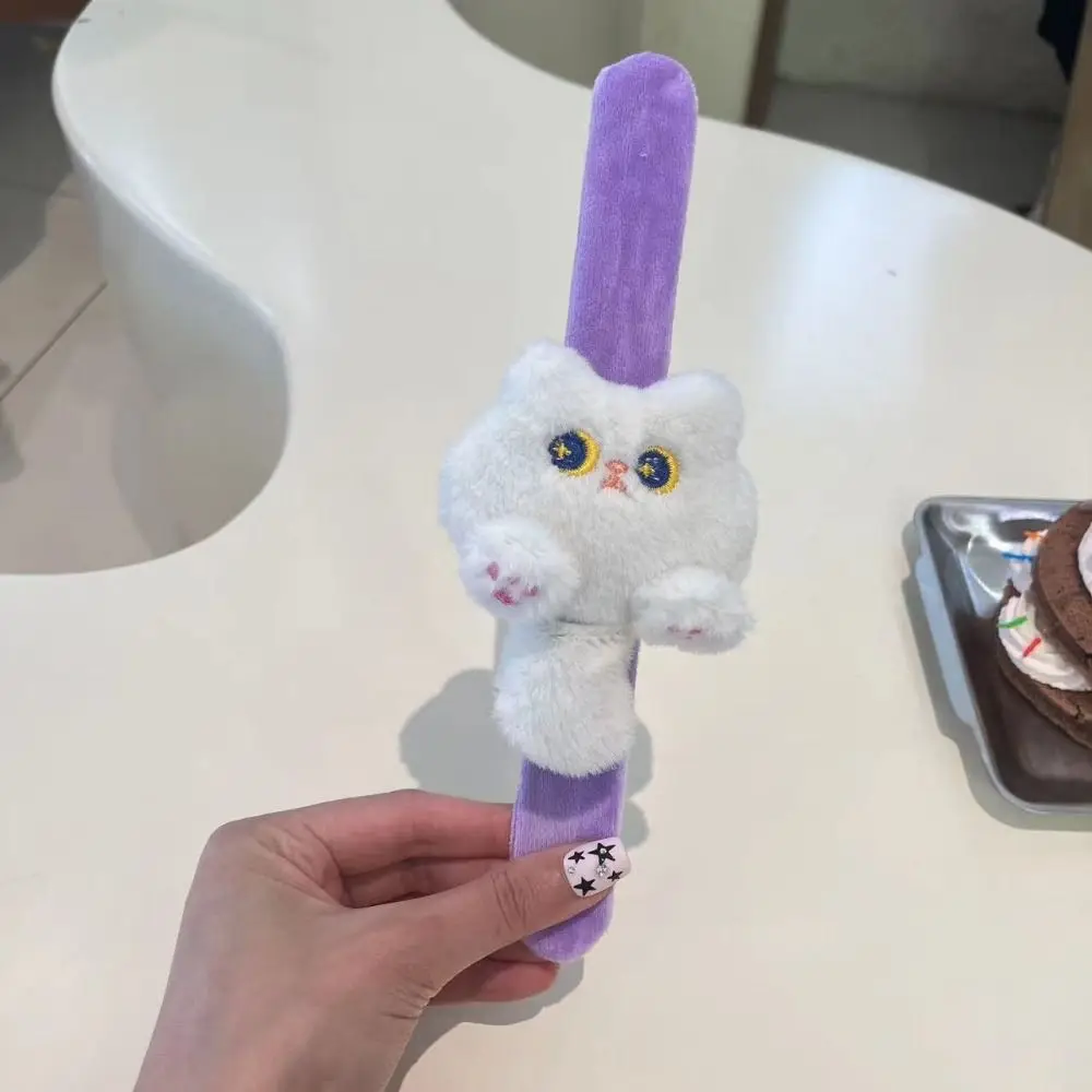 Cat Cat Slap Bracelet Series Rabbit Simulation Plush Doll Slap Bracelet Soft Wrist Style Capybara Plush Wrist Band Christmas Toy