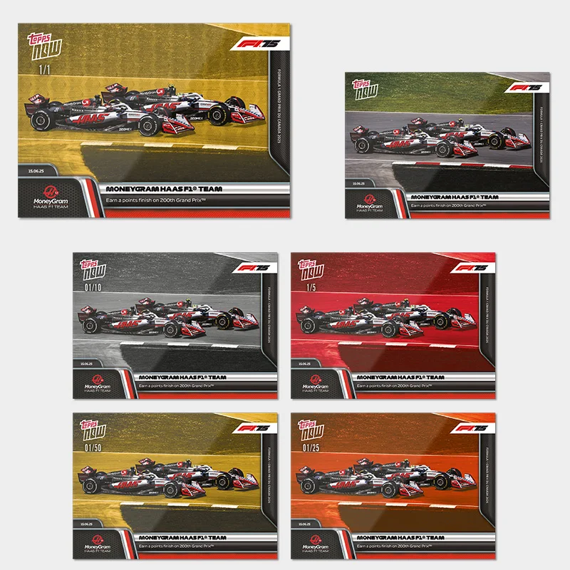 

Topps Now Diy Homemade 2025 Formula 1 Moneygram Haas F1 Team Racing Car Trading Cards Birthday Gift Collection