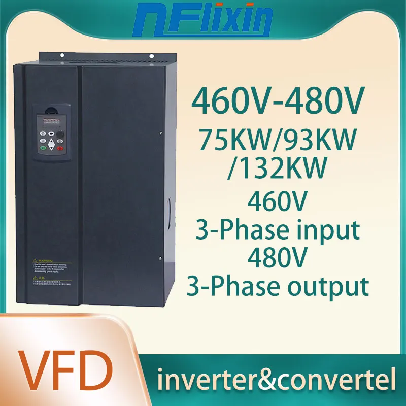 VFD 460V-480V 75/93/110/132KW Economical Variable Frequency Drive Converter Changer Variator for Motor Speed Control Inverter