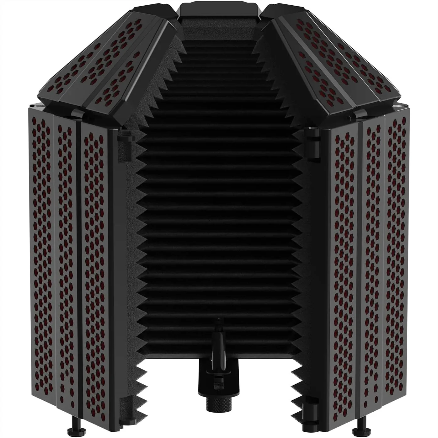 

Microphone Isolation Shield, High Density Absorbent Foam 5 Panels for Vocal Recording, Foldable Soundproof Cover for Studio