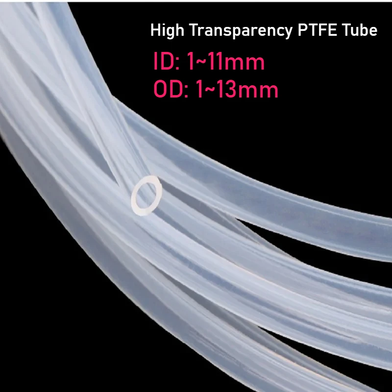 

1 м, высокая прозрачность, трубка из ПТФЭ, прозрачная трубка FEP, изолированная труба, высокая низкая термостойкость, коррозионная стойкость