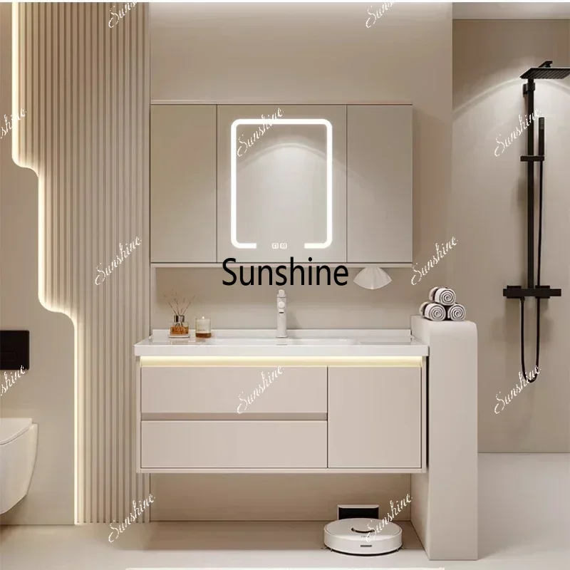 Mirrors Storage Muebles Para El Hogar Maderaa Home Furniture Ceramics Toilet Cabinets Washbasin Vintage Vanity Light Cabinets