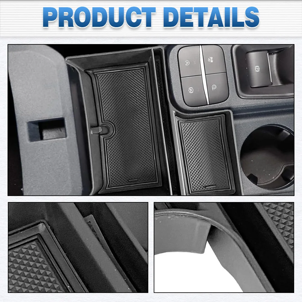 

For Ford Maverick 2022 2023 2024 Car Center Console Organizer Tray with Mats Organizer Tray Stowing Tidying Interior Accessory