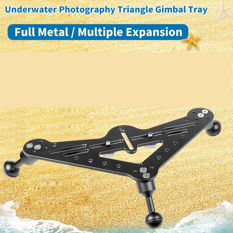 Fotografia subaquática Light Stand Base, Suporte de três pernas Pan e Tilt, Câmera SLR