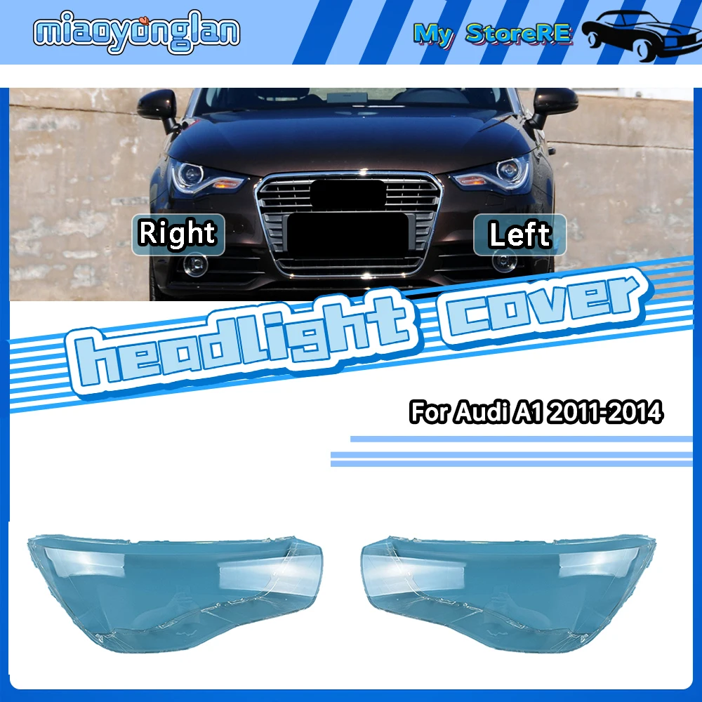 

For Audi A1 2011-2014 Front Headlight Cover Transparent Lamp Shade Headlamp Shell Lens Plexiglass Replace Original Lampshade