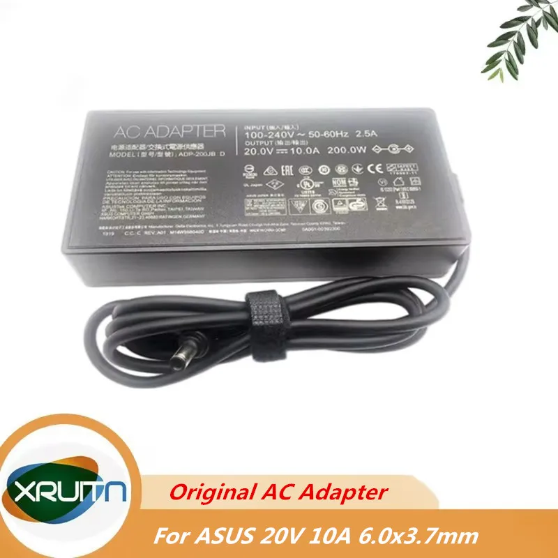

Genuine A20-200P1A ADP-200JB D 20V 10A 200W 6.0x3.7mm 6.0mm Plug AC Adapter For ASUS Laptop Power Supply Charger