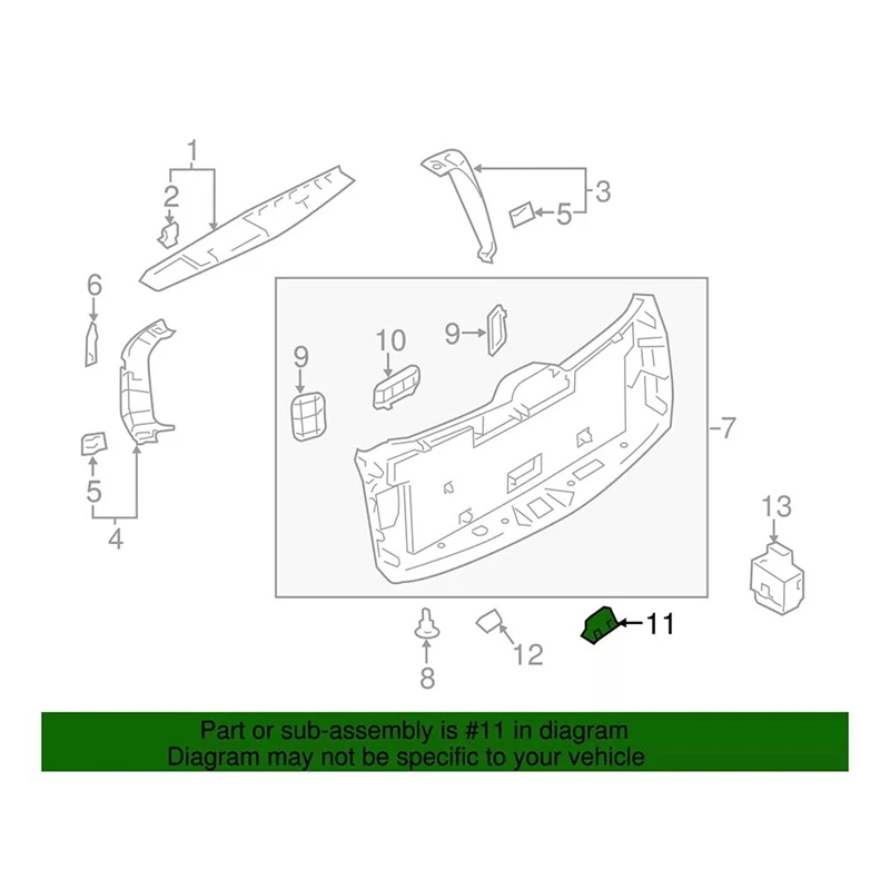 Liftgate Inside Handle Pull 90940-1LA0B For Nissan Infiniti Q50 Q60 QX80 G37 G25 Murano Pathfinder Trunk Lid Pull