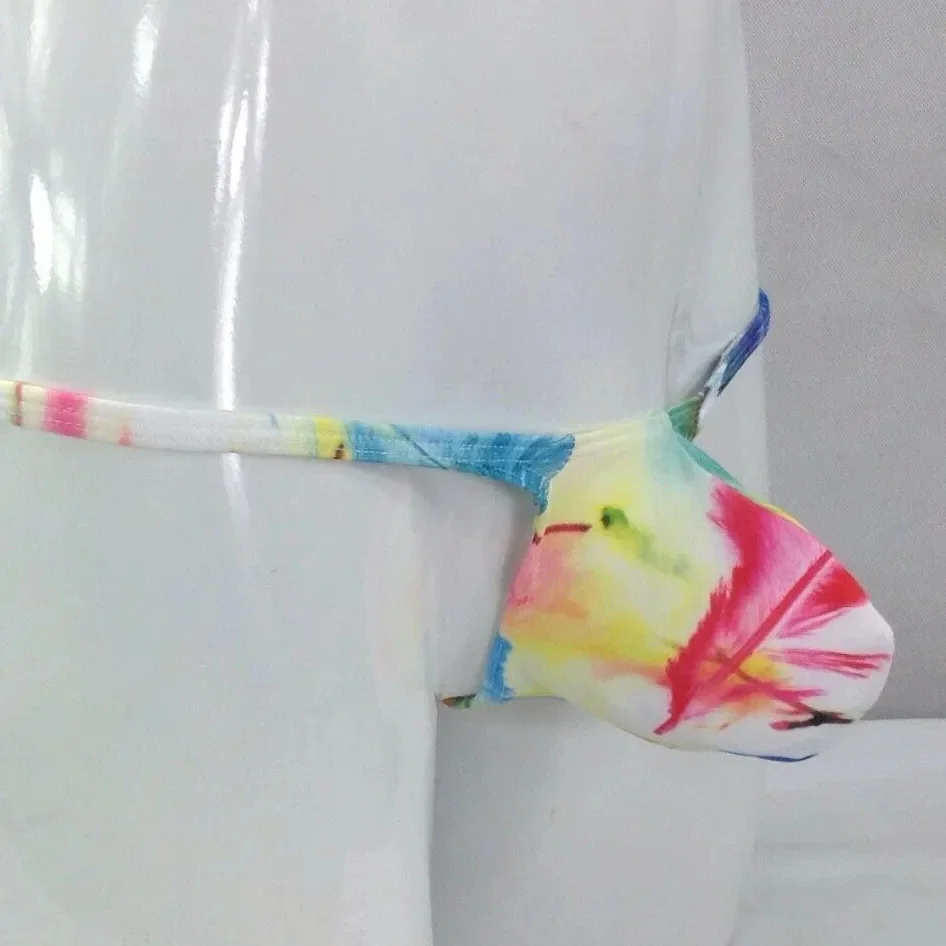 

Man's Milky Cotton Smooth Colorfuly T-Briefs Live Show Dance Costumes Private FKK Party BF Gift