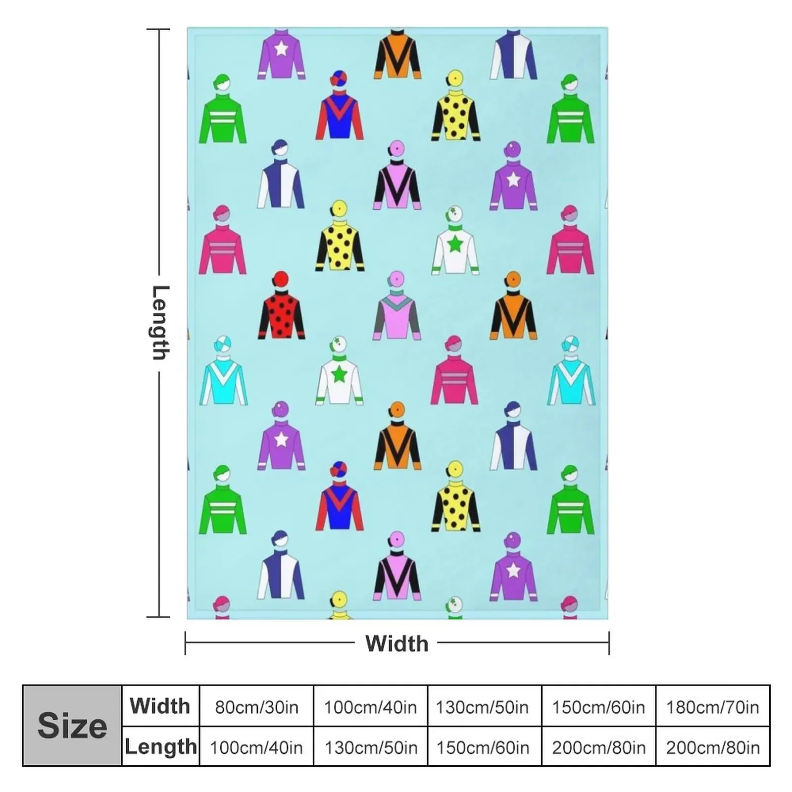 Horse Racing Jockey Silks Throw Blanket Stuffeds Hair Custom Blankets