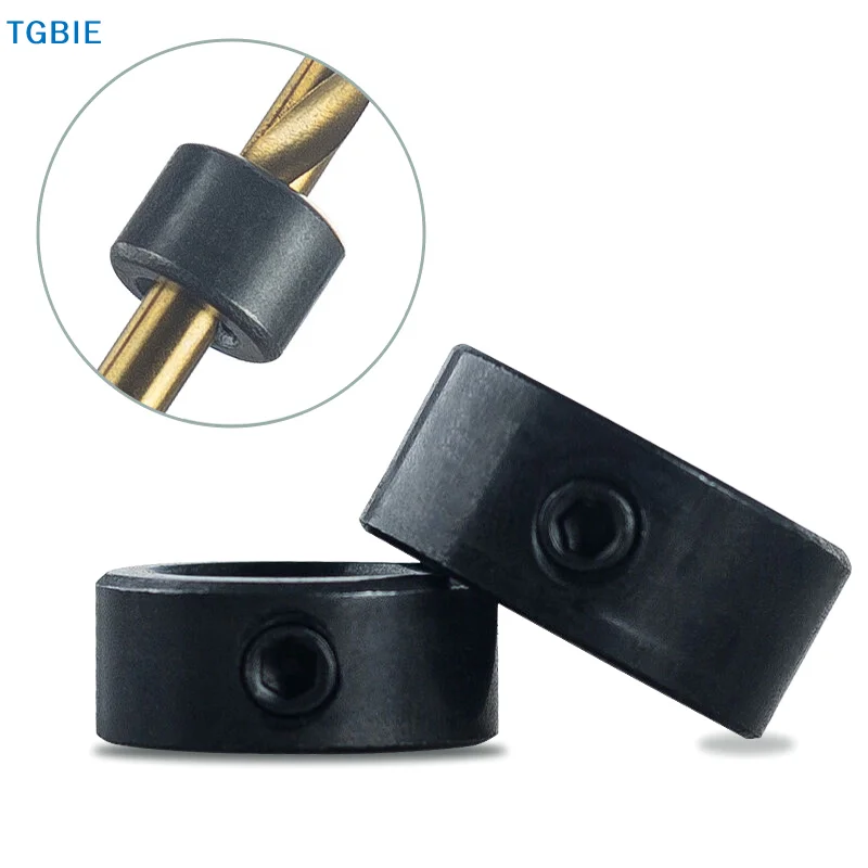 

8Pcs Home Improvement Drill Bit Limit Collar Set Stop Bit Ring Shaft Limit Metric Lock Steel Press Adjustable Positioning Ring