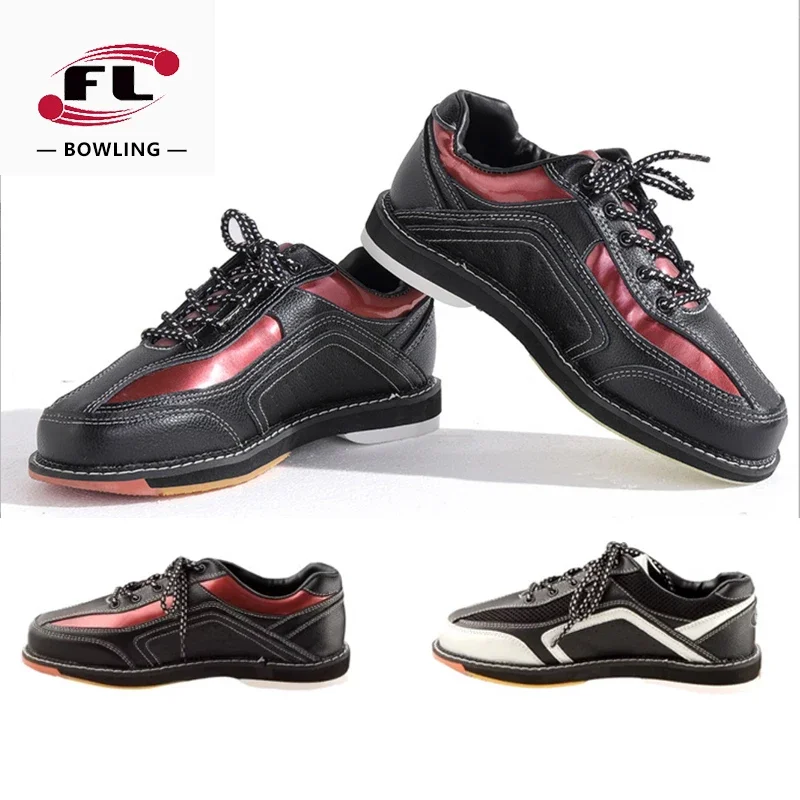 Couples Bowling Sports Training Shoes Unisex Professional Bowling Coach Shoes Cushioning Indoor Court Sports Sneakers 35-46