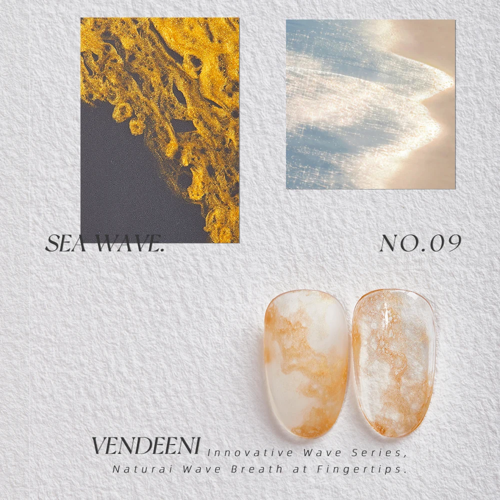 Vendeeni 10 Farben/Set Sea Wave Blooming Gel Nagellack TPO HEMA FREI UV Soak Off Gel Lack Marmor Spitze Nagelkunst Blossom Gel – Detail 17