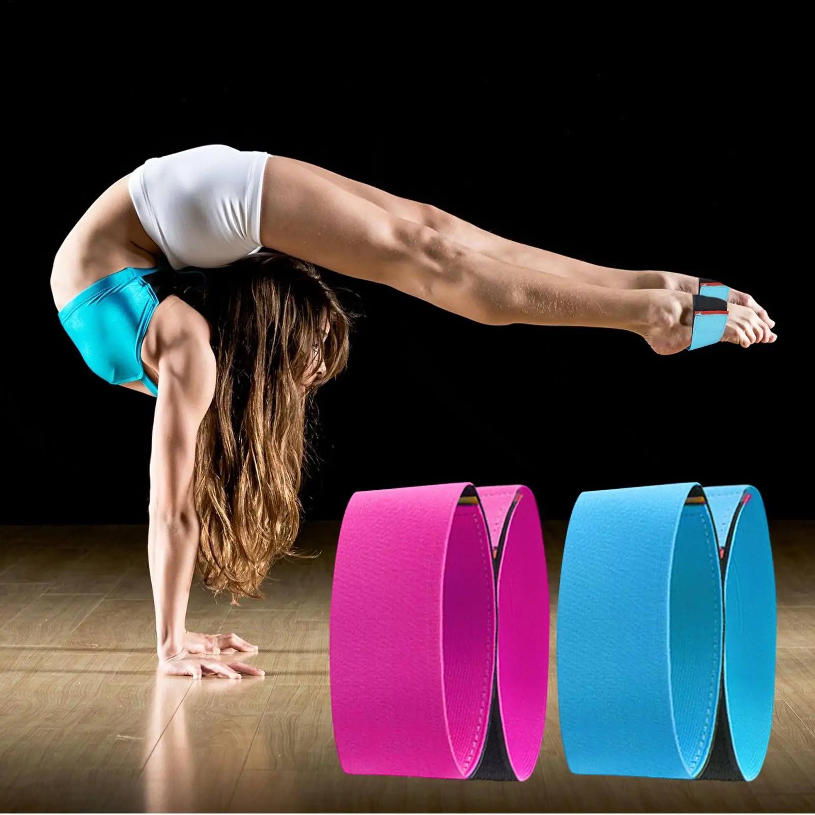 Gymnastik, klebrige Zehen, elastische Bänder, Tanz, Cheerleading, Trainingshilfe, Flexibilität, Stretch-Fußschlaufe für Ballett, Yoga, Kampfsport