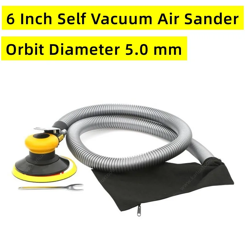 

Self Generated Vacuum 6 Inch Power Sanding Machine Random Orbital Dual Action Air Polisher Pneumatic Palm Buffer Polishing Tools