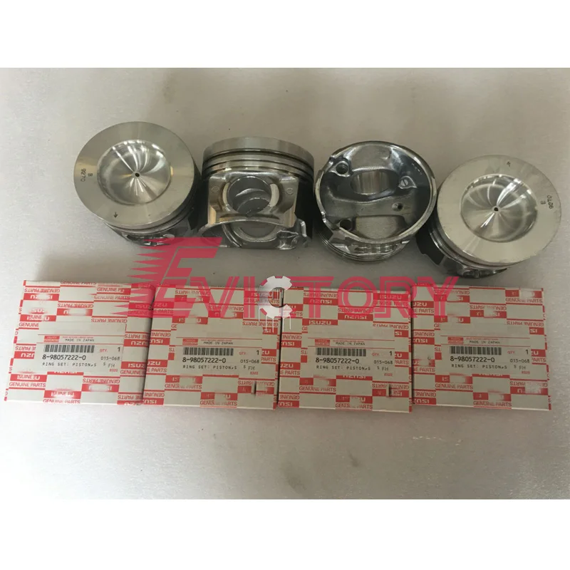 for Isuzu 4JJ1 4JJ1X GJ-4JJ1X AJ-4JJ1X oil pump + piston + ring + cylinder head bolt + connecting rod 1pc