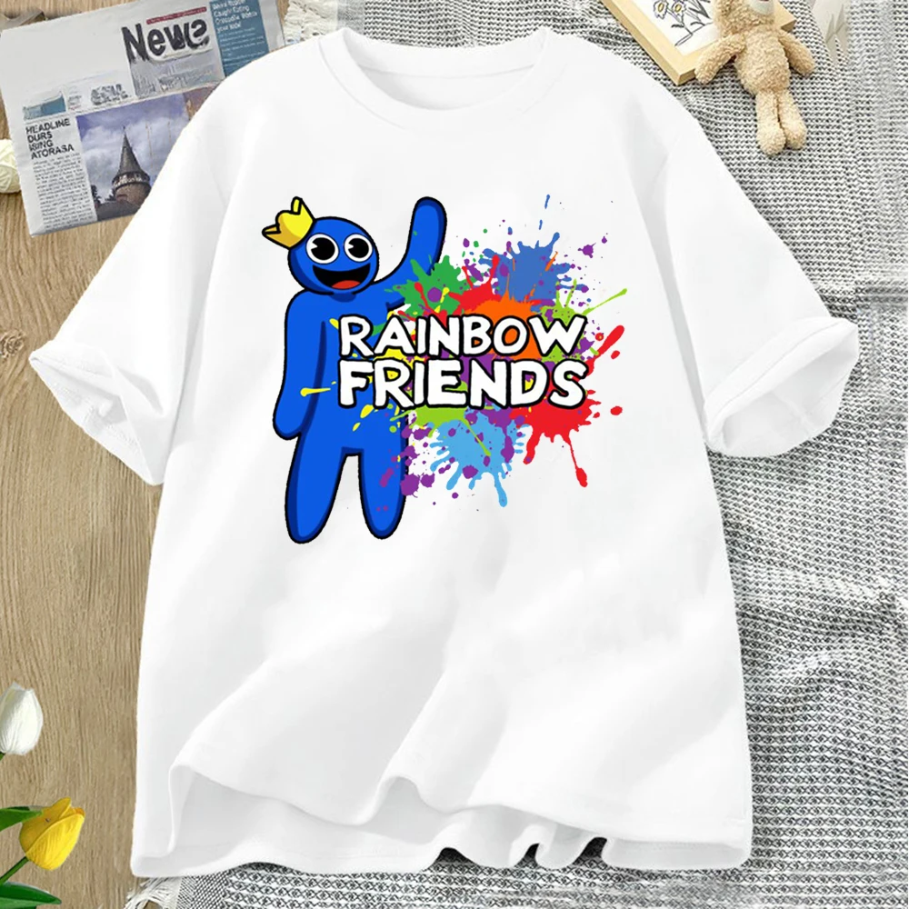 Rainbow Friends Birthday Shirt Corrupted Blue Red Green Orange Tees Family Matching Birthday Boy Comfortable Personality