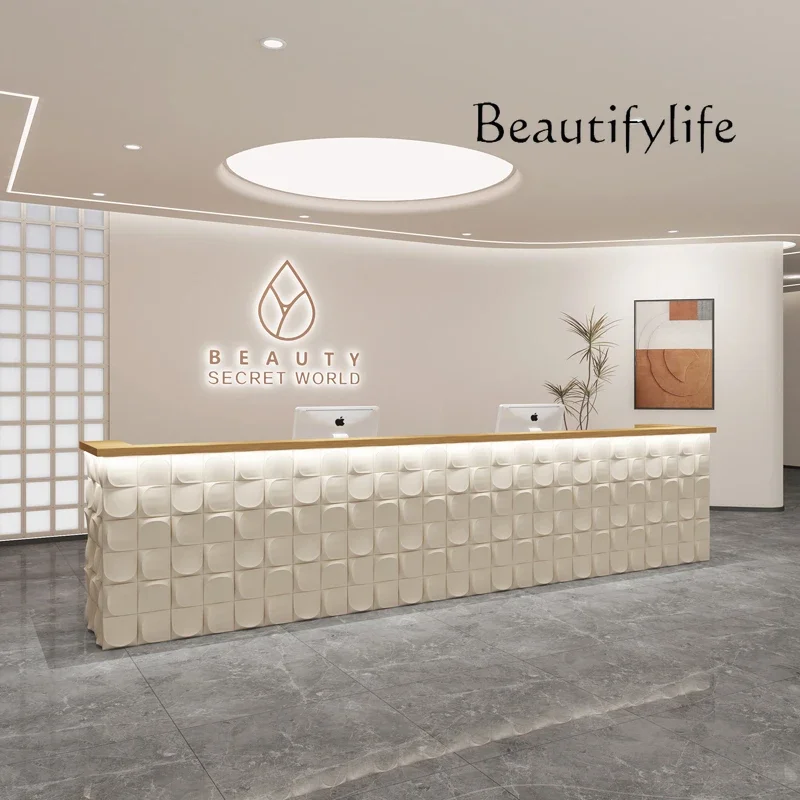 

R Современные полки Стойки регистрации Компания Лучшие эстетические минималистичные столы Промышленный дисплей для отелей Mostrador Коммерческая мебель