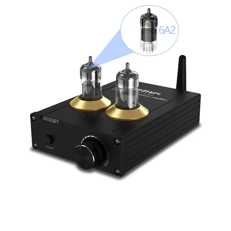 6A2 Tube Amplifier TPA3116 HiFi Fever Desktop Mini Sound Amplifier Bluetooth 5.0 Class D Audio Amplifier 50W*2 AUX