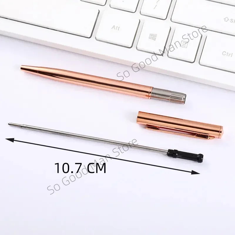 10 Pcs Metal Pen Custom Logo Wholesale Business Gift Pen Front Desk Signature Ballpoint Pen Birthday Gift Student Stationery
