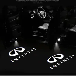 Luz Led con logotipo para puerta de coche, lámpara de bienvenida láser HD para Infiniti QX50 EX25 Q50 Q60 Q70 FX G M EX QX30 JX35 QX60 QX70 QX80, 2 uds.