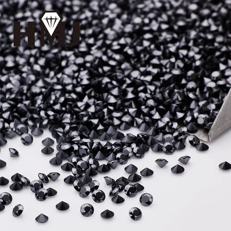 

Big Factory Moissanite Stones Round Cut 0.8-2.9mm Loose Gemstones 1.0 Carat D Color Black VVS1 Excellent Cut for Jewelry Making