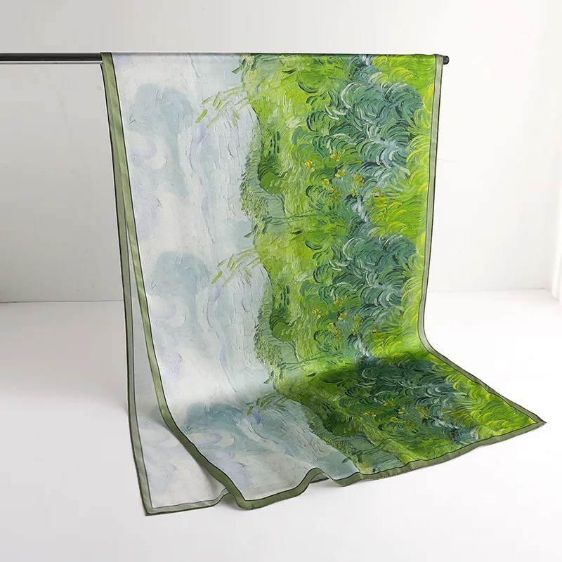 

100% элегантный шарф из натурального шелка, шаль, пляжные шарфы, зимние женские шарфы на шею, элитный бренд, пашмина, женские длинные банданы, платки