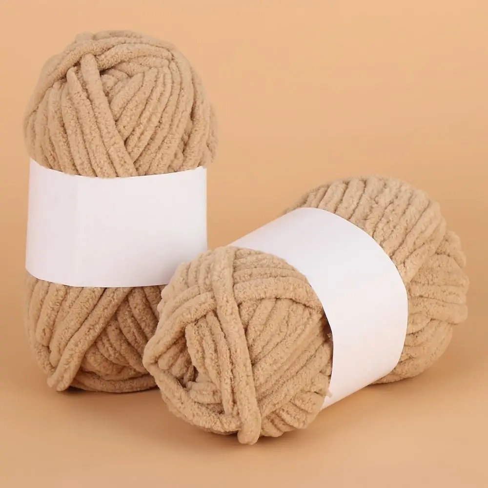 

50g/ball Ice Strip Thread Yarn Colorful Thick Coarse Wool Thread Knitted Scarf Thread DIY Crochet Scarf