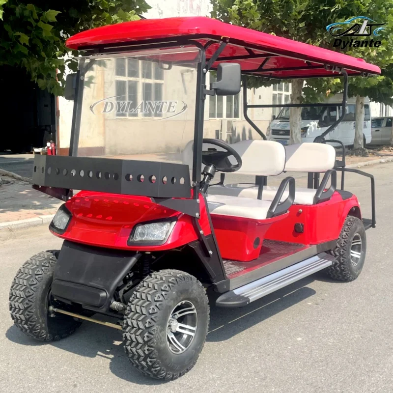 Popular USA 4+2 Seater 72V Outdoor Hunting Electric Golf Cart for Shooting Range and Golf Course