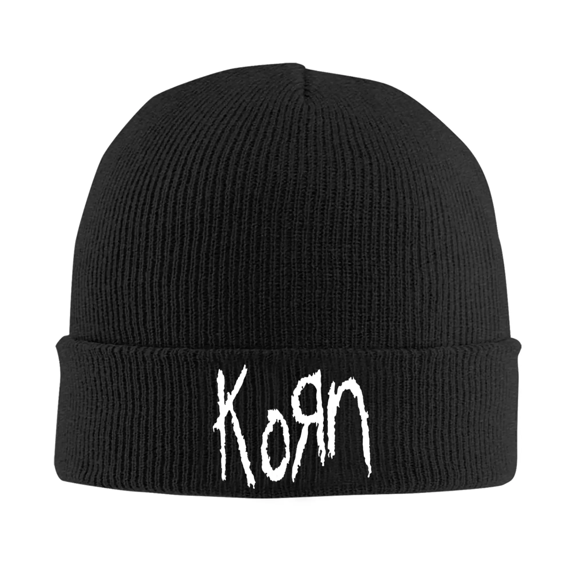Korns Band Logo  Knitted Hat Beanies Winter Hats Warm Acrylic  Street  Cap for Men Women Gifts