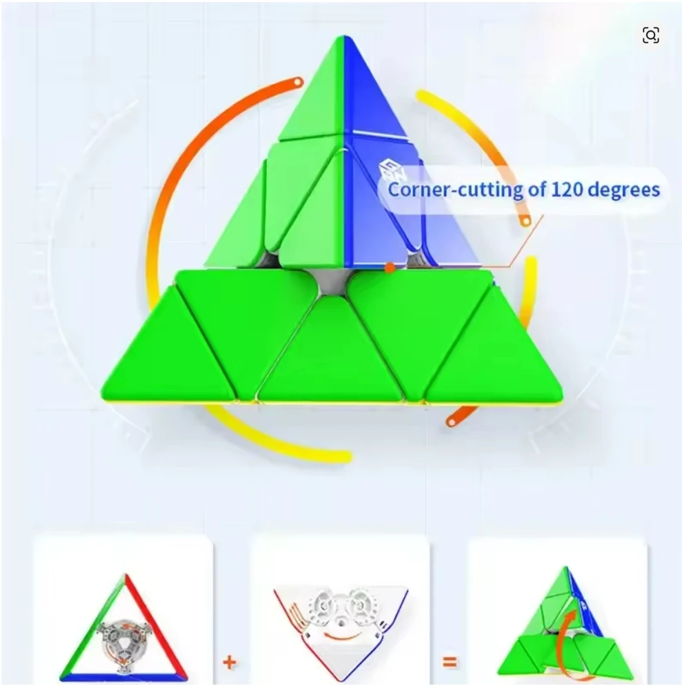 GAN ピラミッド磁気マジックスピードキューブスピードキューブプロフェッショナルパズルおもちゃ子供のギフト