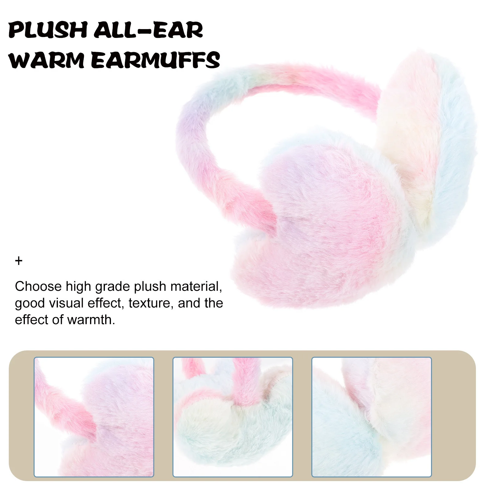 أغطية أذن شتوية للنساء أغطية أذن سميكة فروي دافئة مقاومة للرياح والرياضات الخارجية والتزلج والمشي لمسافات طويلة والجري والطقس البارد #2