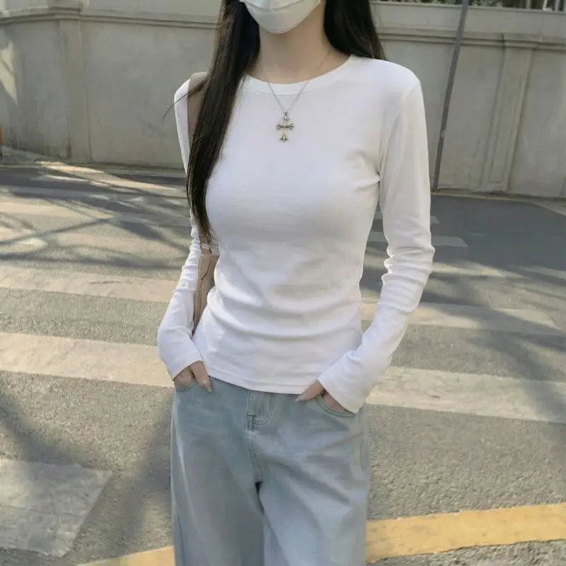 2026 Damen Herbst-Winter T-Shirt Stilvolles O-Neck Dralon-Basis-Top Fleece-Gefüttertes Langarm-Thermo-T-Shirt für das Schichten-Looking – Detail 16