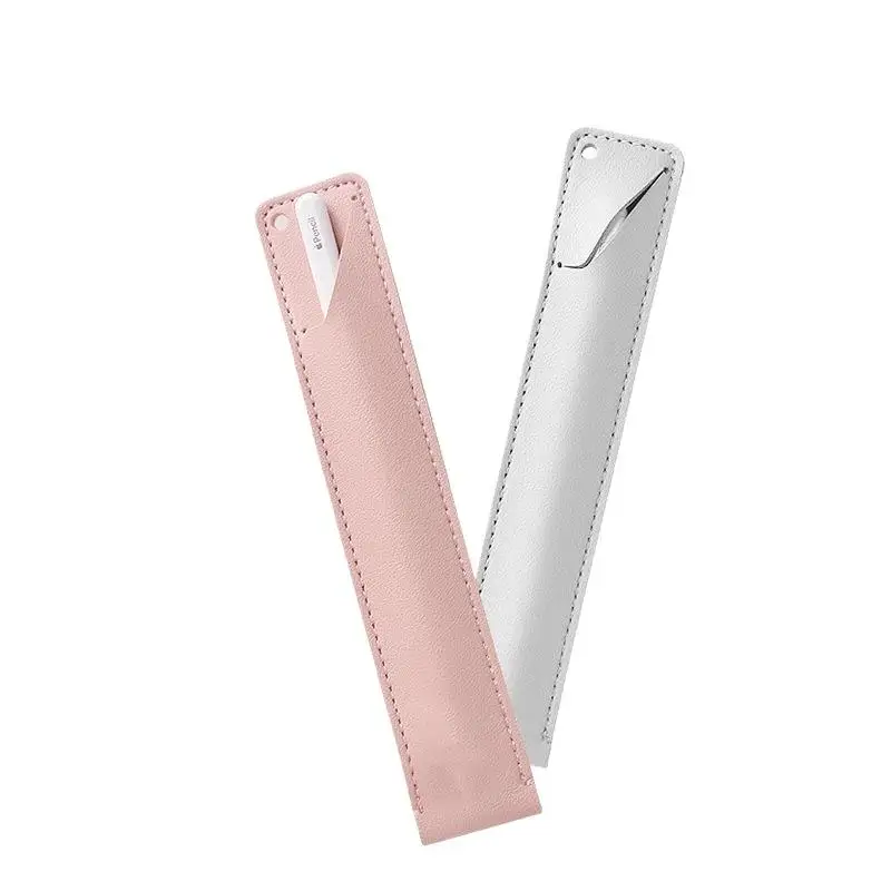 Pu Leather Pen Bag Elastic Buckle Book Notebook Fashion School Pen Case For Office Meeting Easy Carry Office Student Stationery