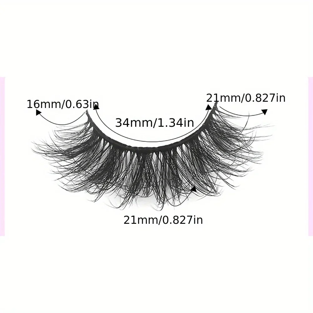 10 Pairs Fluffy Russian Strip Lashes 3D Fake Lashes Makeup Messy False Eyelashes Fluffy Thick Lashes