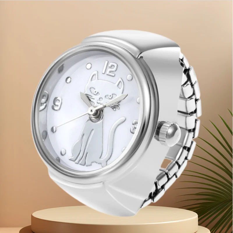 Creative Alloy Shell, New Hot Selling Couple Ring, Circular Arabic Numerals, Cat Scale, Men's And Women's Gift