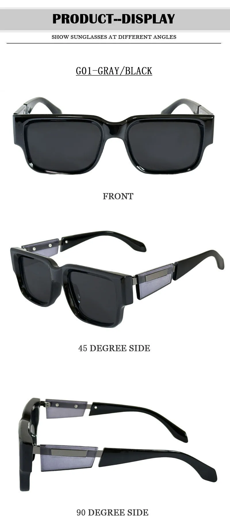 Quadratische Sonnenbrille für Herren, Vintage-Luxus-Sonnenbrille für Damen, 2025, Retro-Mode, Brille, Urlaub, Gafas De Sol Hombre, Lunette Soleil Femm – Detail 13