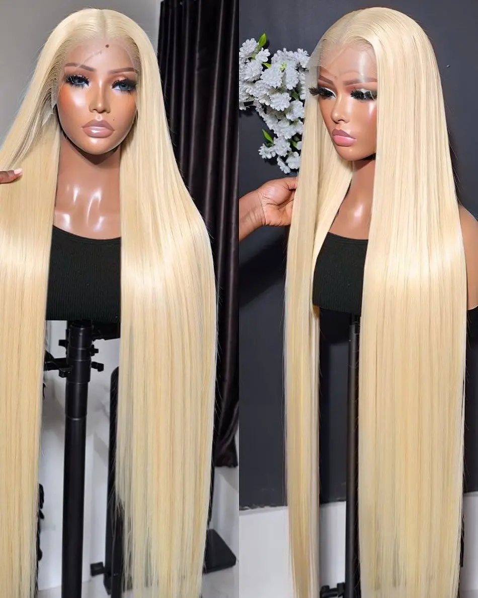 الدانتيل شعر مستعار أمامي شعر الإنسان 613 أشقر 13x4 Hd مستقيم الدانتيل الجبهة الباروكات شعر الإنسان ابيض عقدة للنساء 250% الكثافة #1