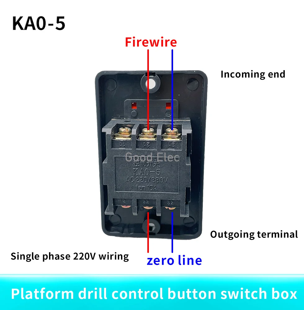 KAO-5H KAO-5M KAO-5MX 10A 380V for Cutting Machine Bench drill SwitchWaterproof Push Button Switch Power On/ Off Switch KAO-5