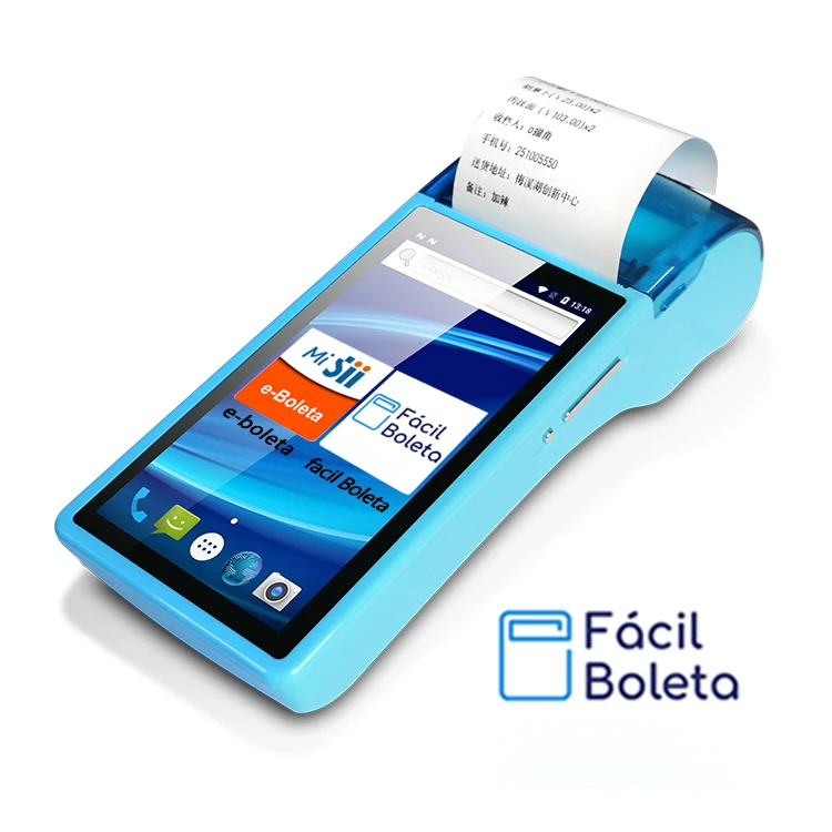 نظام نقاط البيع للدفع بشاشة اللمس اللاسلكية المحمولة، ماكينة تسجيل المدفوعات النقدية الذكية، أنظمة نقاط البيع بالتجزئة المحمولة مع الطابعة الحرارية #3