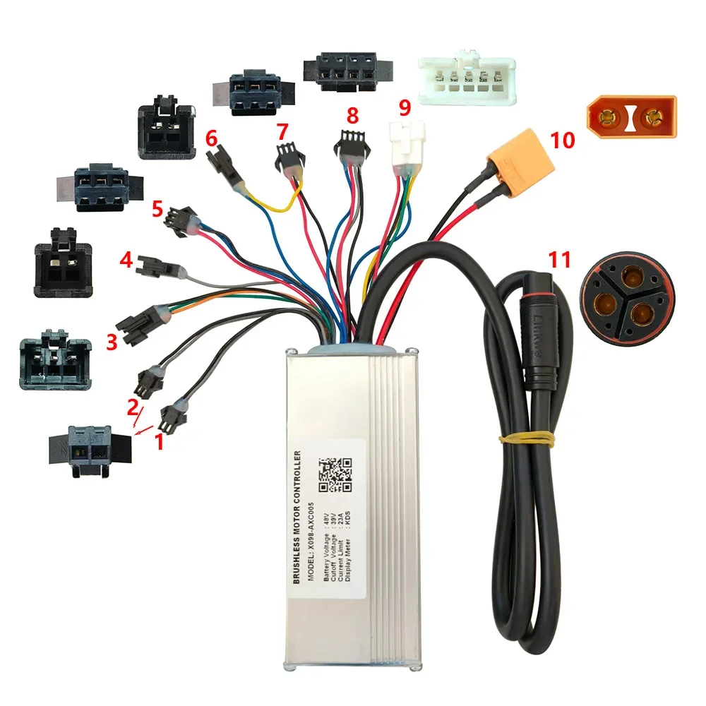 

Nulkomma Electric Bike Brushless Motor Controller X098-AXC005 48V 23A for KDS Protocol Electric Scooters MTB Speed Controller