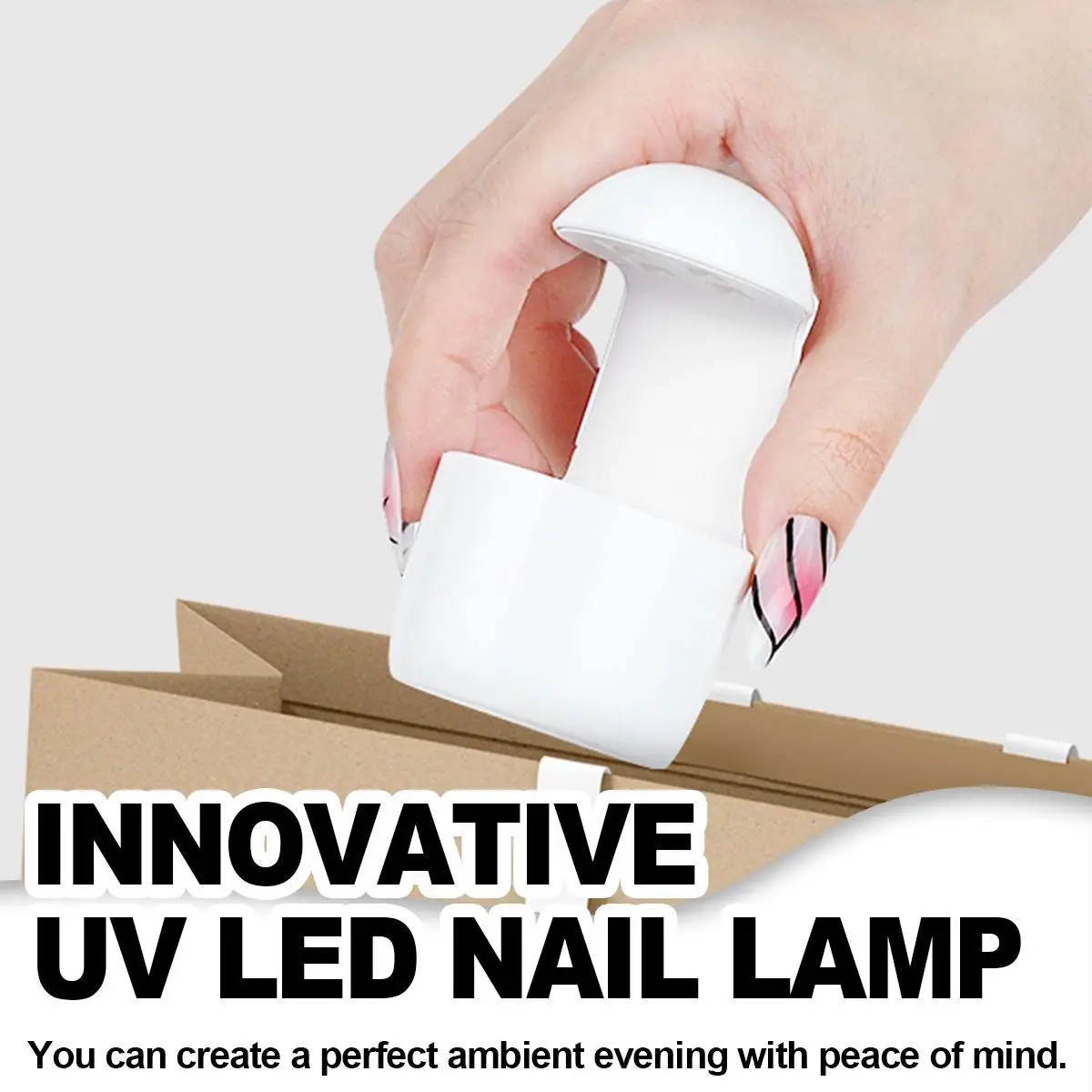 

Мини Q-образная ногтевая лампа Ручная зарядная УФ инфракрасный датчик 8w Usb фототерапия беспроводные светодиодные лампы маникюр вытверждение портативный