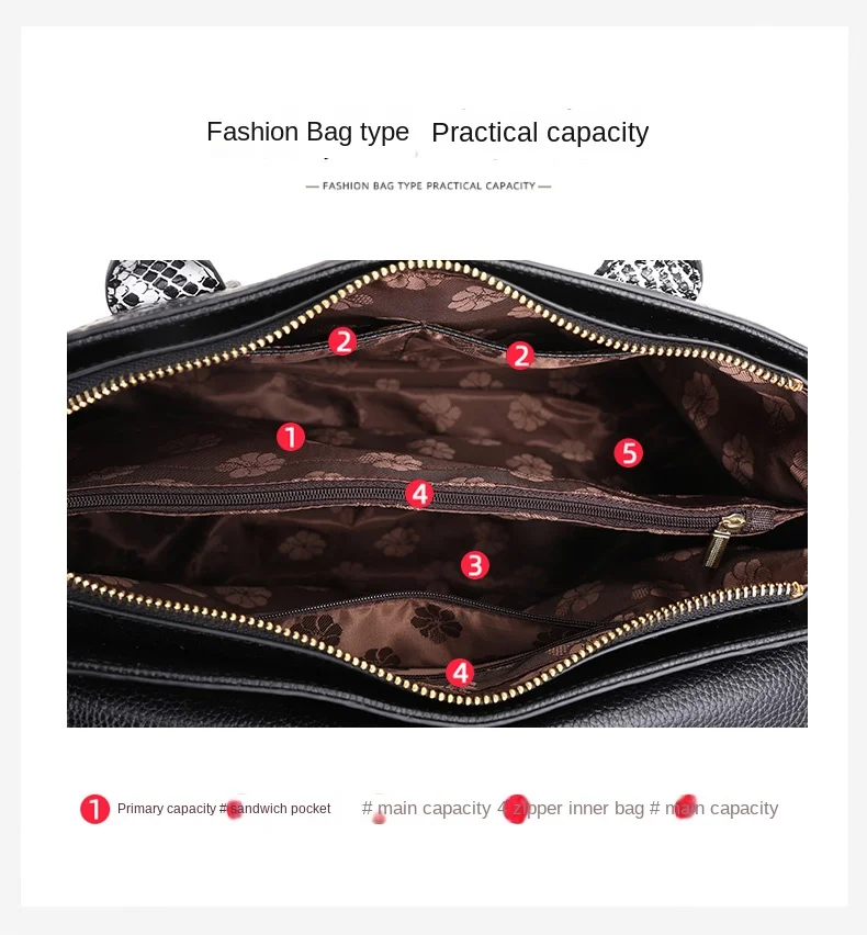 Genuine Leather Women\'s Handbag Large Capacity Female briefcase Crossbody Bag 2024 First Layer Cowhide Shoulder Messenger Bags