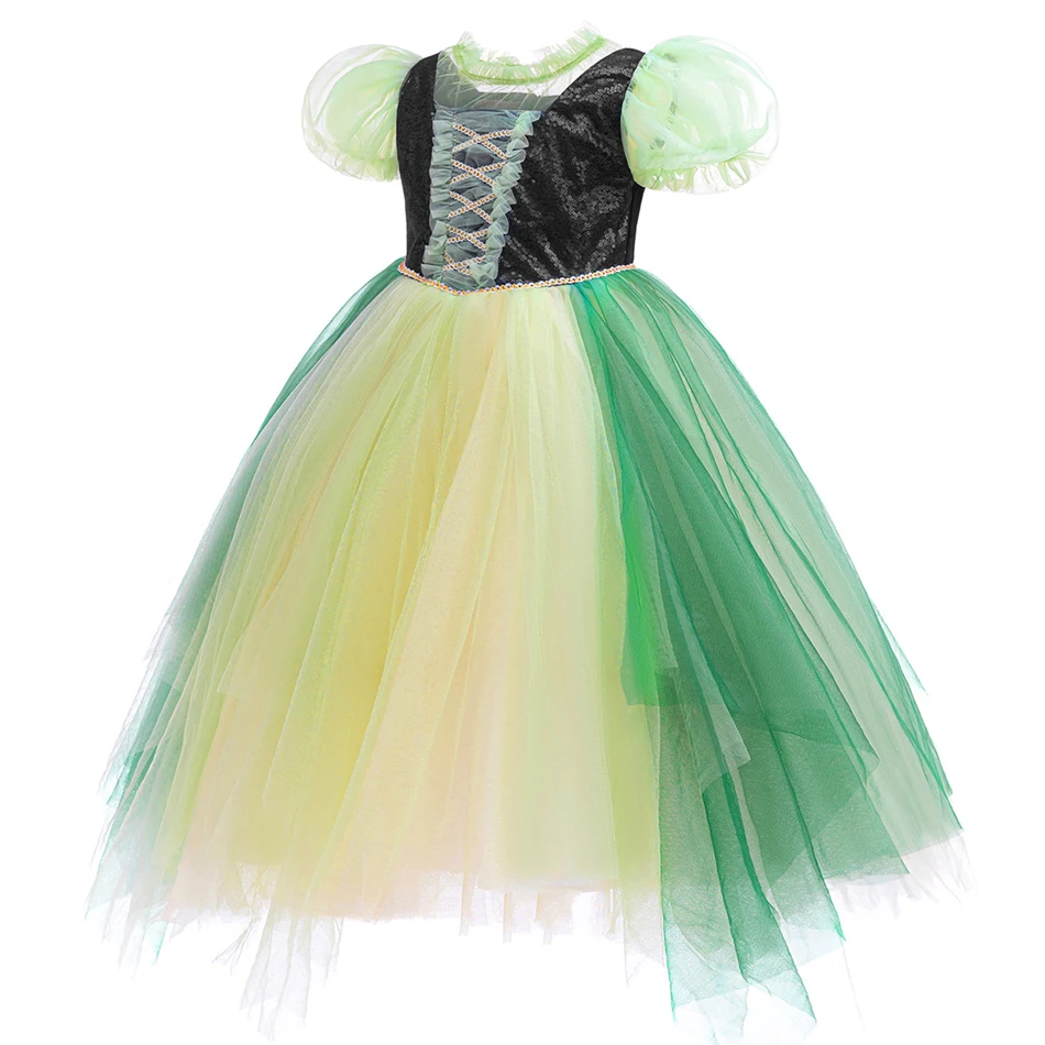 Costume de princesse Disney pour filles, robe Anna de la Reine des Neiges, tenue de cosplay d'Halloween, vêtements d'été pour enfants de 2 à 10 ans, Rhde fête d'anniversaire