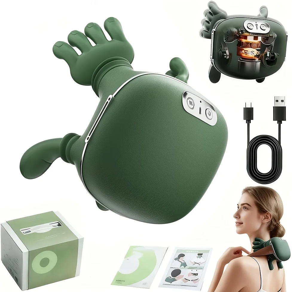 

4D-массажер для рук с имитацией пяти пальцев, электрический массажер для глубоких тканей, портативное устройство с зарядкой через USB, подходит для массажа плеч и