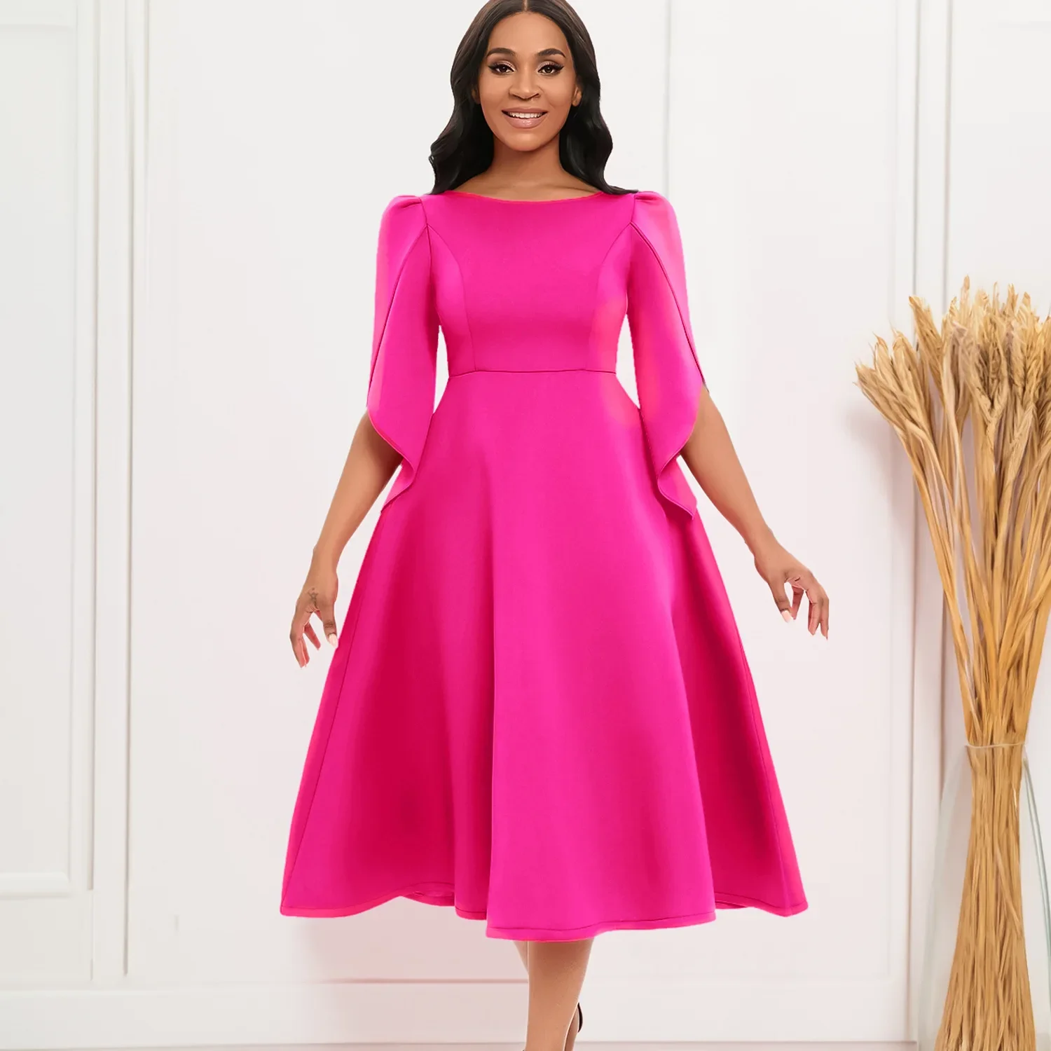 

Women's Fall 2024 New Style Elegant Temperament Fashion Banquet Dress Skirt Swing Skirt African Dress