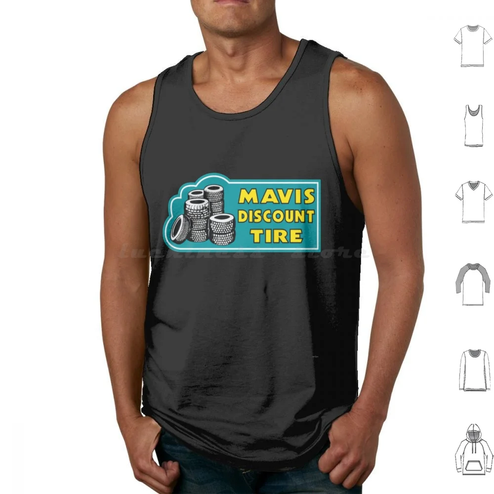 Mavis Discount Tire Tank Tops Print Cotton Mavis Discount Tire Teal Logo